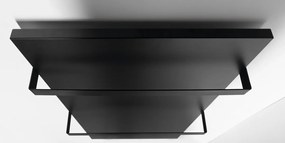 Sapho Sapho, ENIS kúpeľňový sálavý vykurovací panel 600W, 590x1200 mm, držiaky uterákov, IP44, čierna matná, RH600B-2