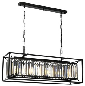 Luster na reťazi PUNE 4xE27/40W/230V čierny