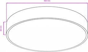 Brilagi - LED Kúpeľňové stropné svietidlo POOL LED/36W/230V pr. 40 cm IP54 čierne