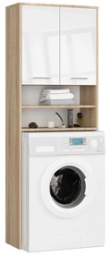Kúpeľňová skrinka nad práčku SONOM dub sonoma/biela