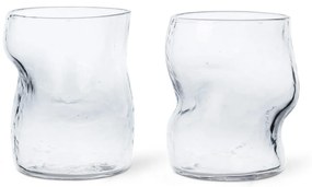 Ferm Living Pohár na vodu Dimple 270 ml – sada 2 ks
