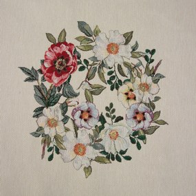GOBELÍNOVÝ OBRUS NATUR 140X180 CM KVETY