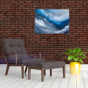 Sklenený obraz - Abstrakcia oceánu (70x50 cm)