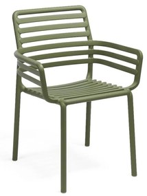 DOGA ARMCHAIR záhradná stolička s podrúčkami marsala