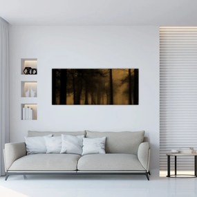Obraz - Temný les (120x50 cm)