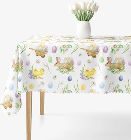 Goldea veľkonočný hranatý teflónový obrus - symboly veľkej noci 80 x 80 cm