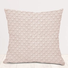 Biante Detská obliečka na vankúš Minky 3D bodky MKP-010 Púdrovo béžová 40 x 60 cm