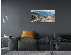 Sklenený obraz hory 140x70 cm