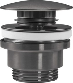 Rea Rea, umývadlový sifón s univerzálnou odtokovou zátkou Click-Clack, grafitová, REA-A1562