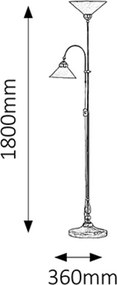 Rabalux Stojaca lampa Marian 60W/E27/230V/IP20 - bronz
