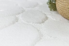 Kúpeľňový koberček SUPREME STONES kamienky, biely kruh