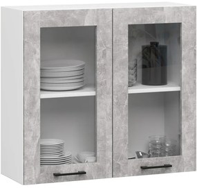 Kuchynská linka OLIVIA H720 1.8 m s vitrínou betón