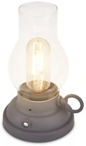 Brilo - LED stmievateľná vonkajšia nabíjateľná stolová lampa KANEA LED/1,5W/5V IP44 1200mAh antracit