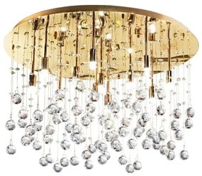 Ideal Lux - LED Krištáľové stropné svietidlo MOONLIGHT 15xG9/3W/230V pr. 80 cm zl
