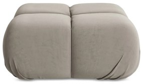 Béžová zamatová modulárna podnožka Lokua – Makamii