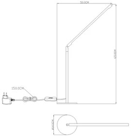 GLOBO 58153 - Stolná LED lampa ORION LED 48xLED/0,062W