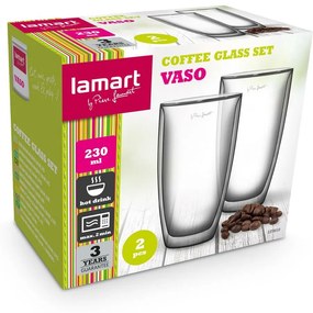 Lamart LT9010 sada pohárov Coffee Vaso, 230 ml, 2 ks
