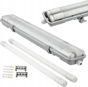 3x Hermetické svietidlo + 6x LED trubica 120 cm 4000K