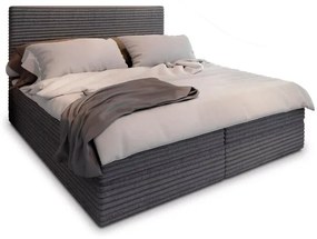 Čalúnená posteľ boxspring ISPIRA 140x200 cm sivá Matrac: Bonell pružinová matrac