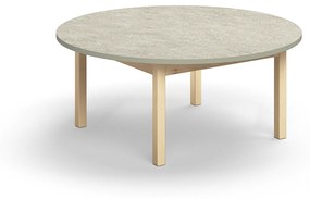 Stôl DECIBEL, Ø1200x530 mm, akustické linoleum - šedá