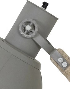 Šedá drevená stojaca lampa Elmer cement - 84 * 26 * 125 cm
