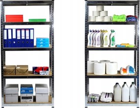 CH 4- policový kovový úložný regál Tosca II. 180 x 90 x 40 cm