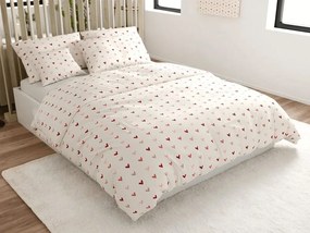 Obliečky z mikrovlákna SOFHEARTS krémové Rozmer obliečky: 2 ks 70 x 90 cm | 200 x 220 cm