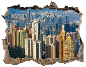 Fototapeta díra na zeď 3D Hong kong panoráma nd-k-90238708