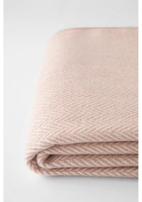 Ružový pléd s podielom bavlny Euromant Skyline, 140 x 180 cm