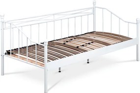 Kovová posteľ 90 cm biela BED-1905 WT