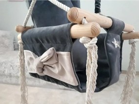 Hojdačka pre deti koruna/sivá