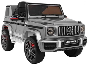 Detské elektrické autíčko Mercedes G63 AMG lakované - strieborné