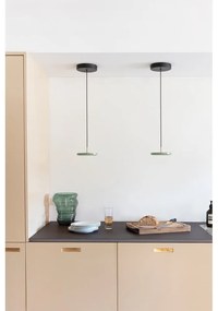 Svetlozelené LED závesné svietidlo s kovovým tienidlom ø 15 cm Asteria Micro – UMAGE