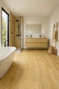 Lentex, PVC podlaha - lino Flexar PUR 631-04, na mieru, šíře 2m,4m, hnedá, bez podkladu, kancelária