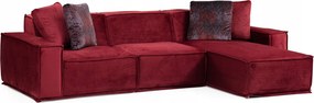 Rohová sedačka Legaletta 8 (bordová) (p)