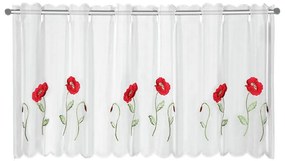 Biela záclona 155x45 cm Poppies – Sehlbach