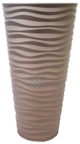 Schetelig Kvetináč SARAH Slim mrazuvzdorný s plastovým vkladom, Cappucino, 56 cm