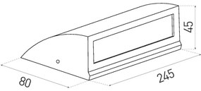 LED Nástenné svietidlo LED/10W/230V IP54