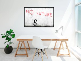 Artgeist Plagát - No Future [Poster] Veľkosť: 60x40, Verzia: Zlatý rám s passe-partout