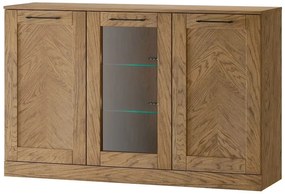 Komoda Cozy 45 z masivu s LED osvětlením 140 cm dub Rustikal