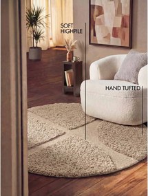 Béžový ručne tkaný okrúhly koberec ø 160 cm Lambeth Jasper – Ted Baker