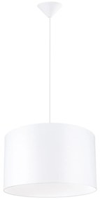 Závesné svietidlo Nova, 1x biele textilné tienidlo, (fi 40 cm)