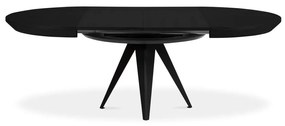 Okrúhly rozkladací jedálenský stôl s prídavnou doskou s čiernou doskou ø 120 cm Magnus – Windsor &amp; Co Sofas