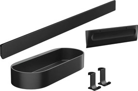 Hansgrohe WallStoris, sada do sprchy, čierna matná, HAN-27967670