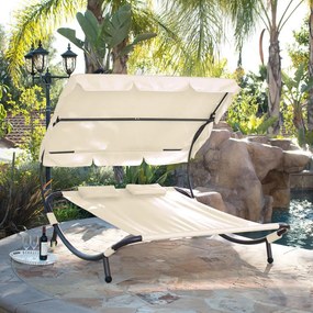 Relaxačné ležadlo pre 2 osoby  Craftfield BAHAMA - BÉŽOVÁ