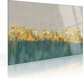 Sklenený obraz - Textúra so zlatým dekorom (70x50 cm)