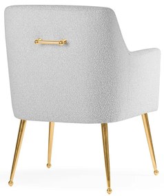 JEDÁLENSKÁ STOLIČKA KRESLO GRATIA SIVÁ ZLATÉ NOHY