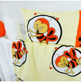 Obliečky detské bavlnené včielky oranžové EMI