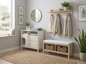 Komoda FROST 100x90 cm biela, dekor dub alpský