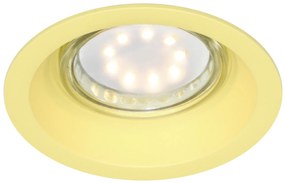 CLX Podhľadové stropné osvetlenie FALLAY, 1xGU10, 35W, 8cm, okrúhle, žlté